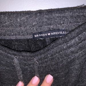 Brandy Melville heather dark grey joggers